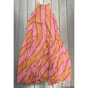 Devotion Twins Oversize Flowy Maxi Dress Womens One Size‎ Pink Orange Boho NWT